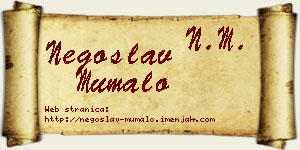Negoslav Mumalo vizit kartica